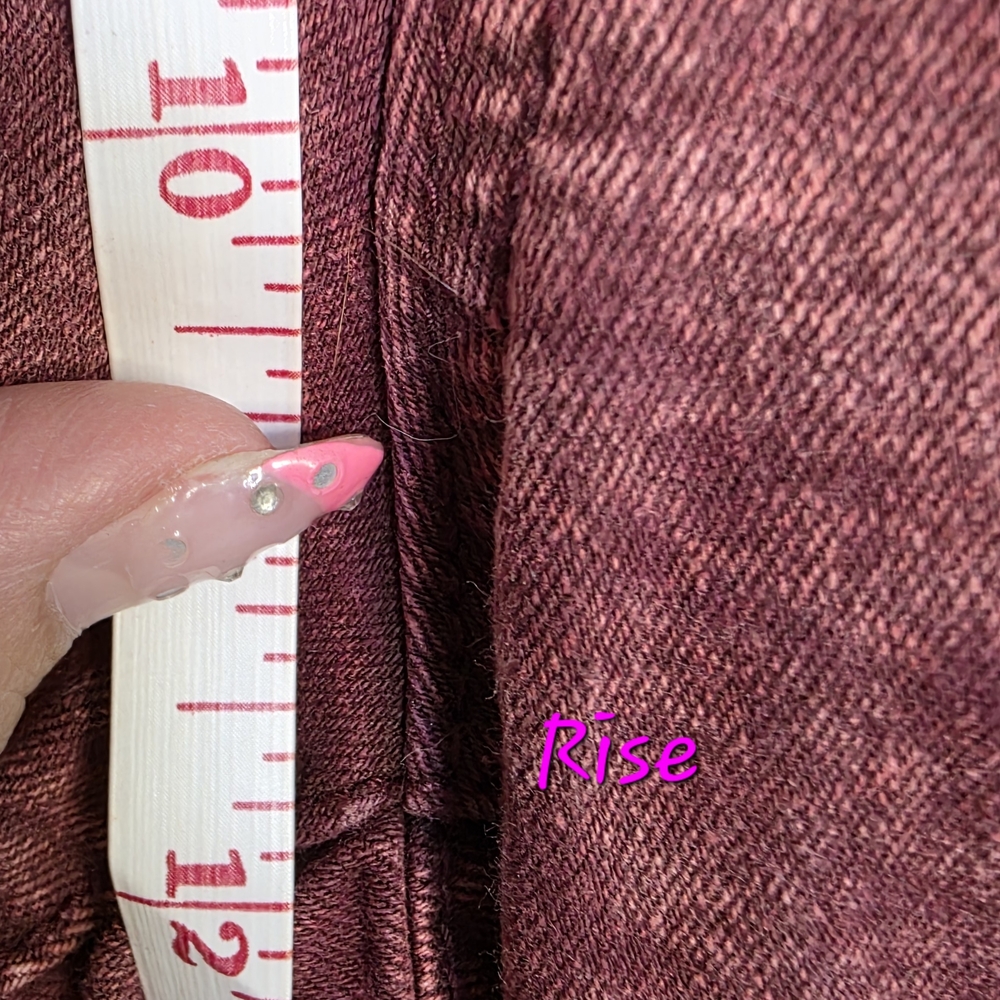 *2 For $40* True Religion Halle High Rise Burgundy Super Skinny Jeans - Picture 10 of 13
